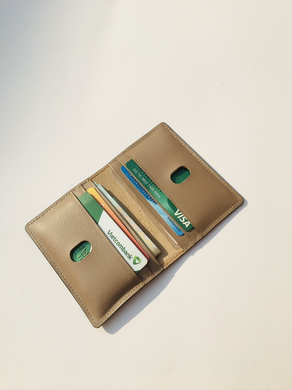 (da thật )ví card nhỏ gọn nhập khẩu Lucaster -LC011 xinh lung linh (BH 2 năm )
