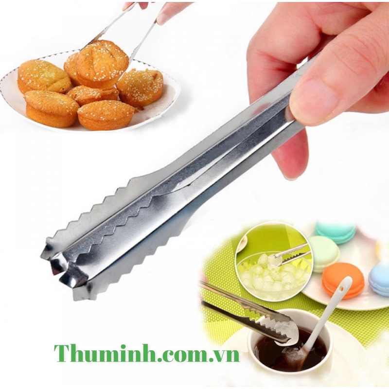 Kẹp gắp đá, gắp thức ăn inox 23cm