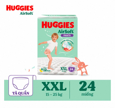 [Gift] Tã quần Huggies Airsoft size XXL 24 miếng