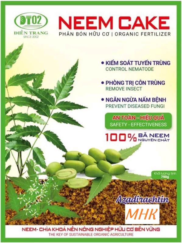Phân hữu cơ neem cake điền trang , gói 750g !