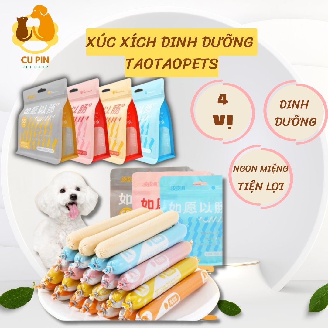 Xúc xích cho Chó Mèo - cung cấp dinh dưỡng cho thú cưng 15gram - Xúc xích cho chó mèo taotaopets