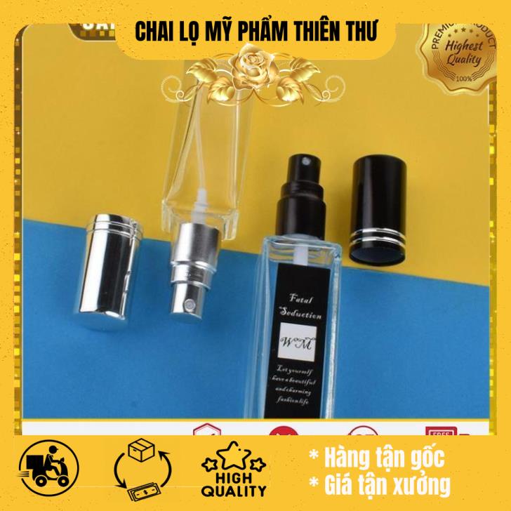 Chai lọ chiết nước hoa 15ml/20ml vuông / vỏ chiết nước hoa / lọ đựng dầu thơm