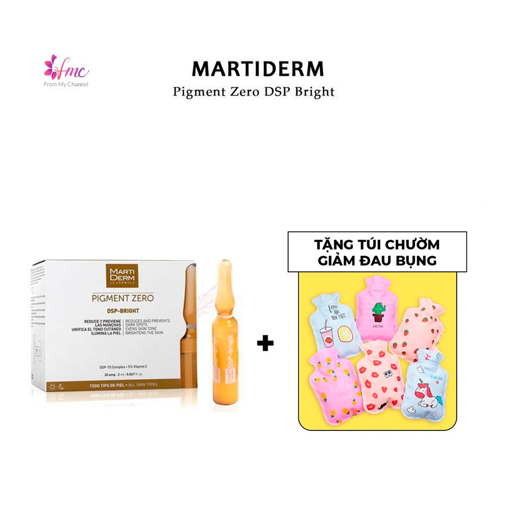 [MUA 1 TẶNG 1] Dưỡng sáng da chuyên sâu, mờ đốm sắc tố với Martiderm Pigment Zero DSP - Bright + Tặng 1 túi chườm giảm đau bụng