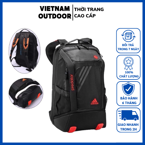 Balo du lịch đa năng nam nữ có ngăn chống sôc để laptop predator đen cam