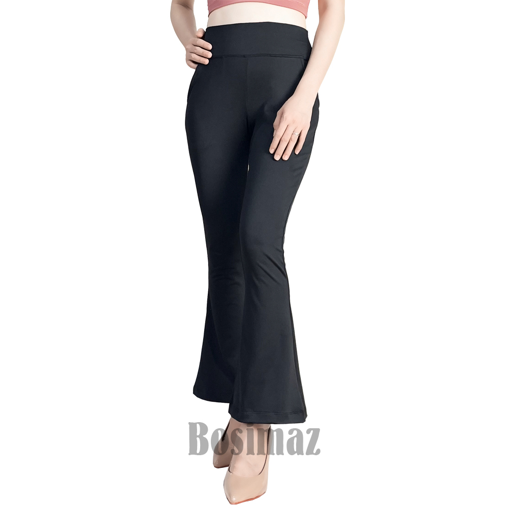 Quần Legging Ống Loe Bosimaz MS721 dài túi trước cao cấp, thun co giãn 4 chiều, vải đẹp dày, thoáng mát không xù lông.