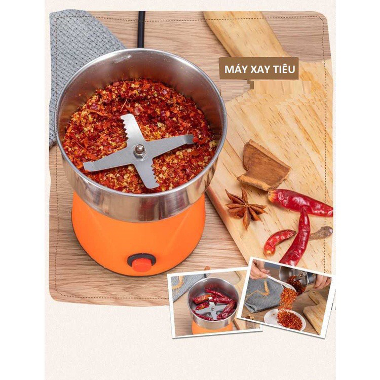 Máy xay tiêu, cà phê, ngũ cốc, mini đa năng, máy xay cầm tay nhỏ gọn xay các loại hạt gia vị- Baohungstore