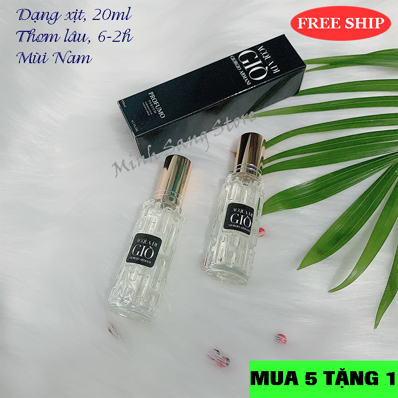 [HCM]COMBO 2 CHAI NƯỚC HOA NAM CHIẾT PHÁP GIÒ ĐEN 20ML LƯU HƯƠNG CỰC LÂU 6-12H