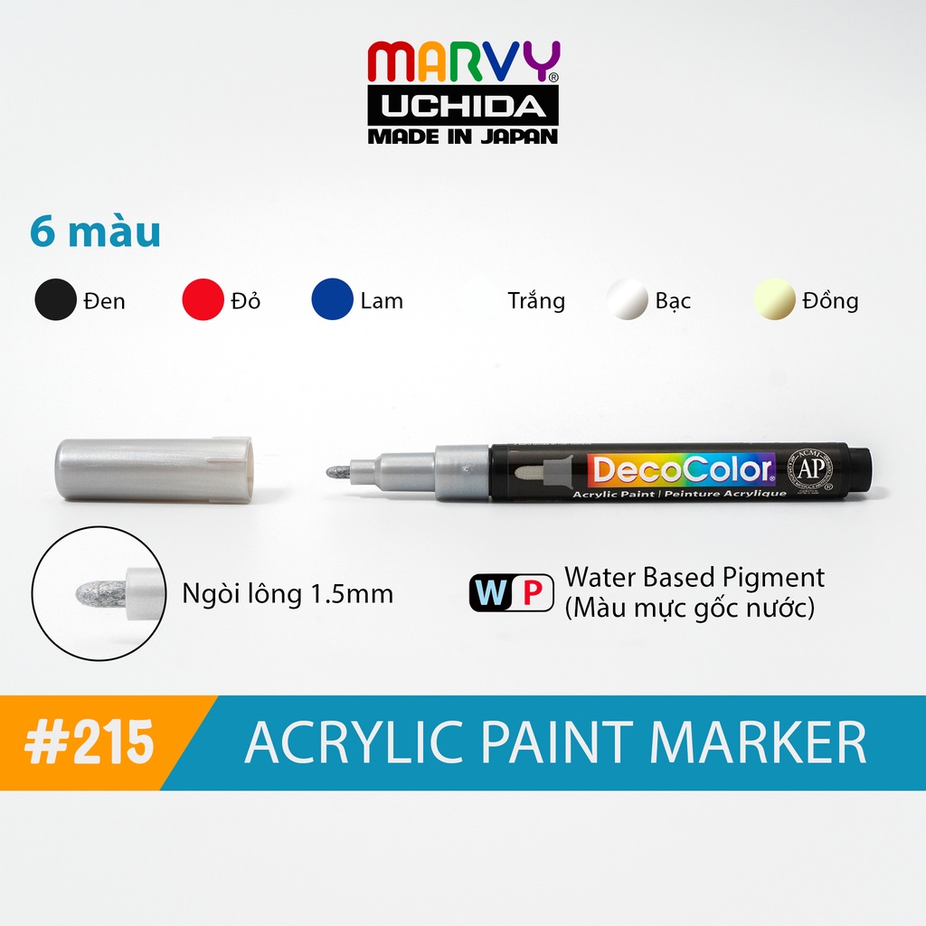 Bút sơn acrylic marvy uchida 215