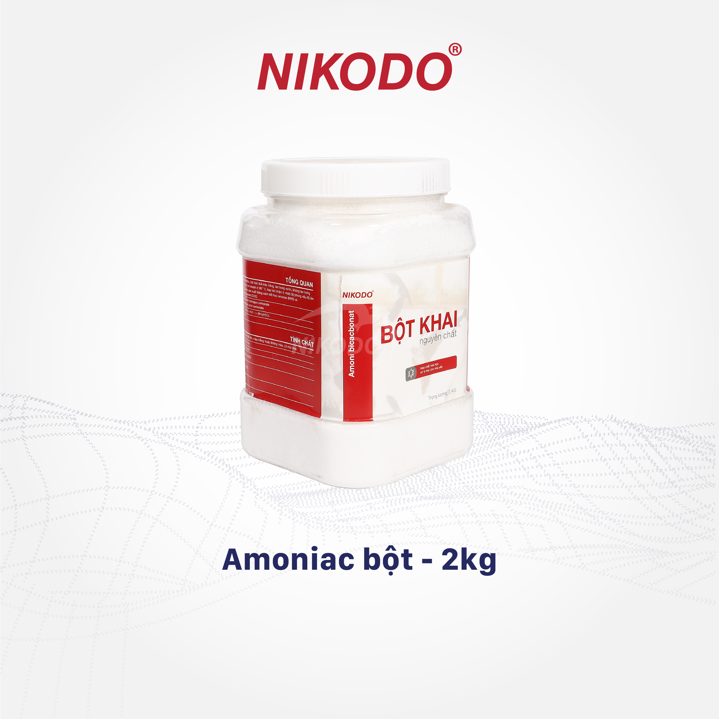 Bột khai tạo mùi nhà yến amoniac, dạng bột, 2kg, thu hút chim yến - Nikodo