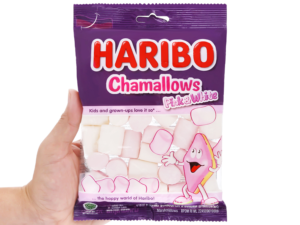 Kẹo Xốp Haribo Chamallows Pink & White
