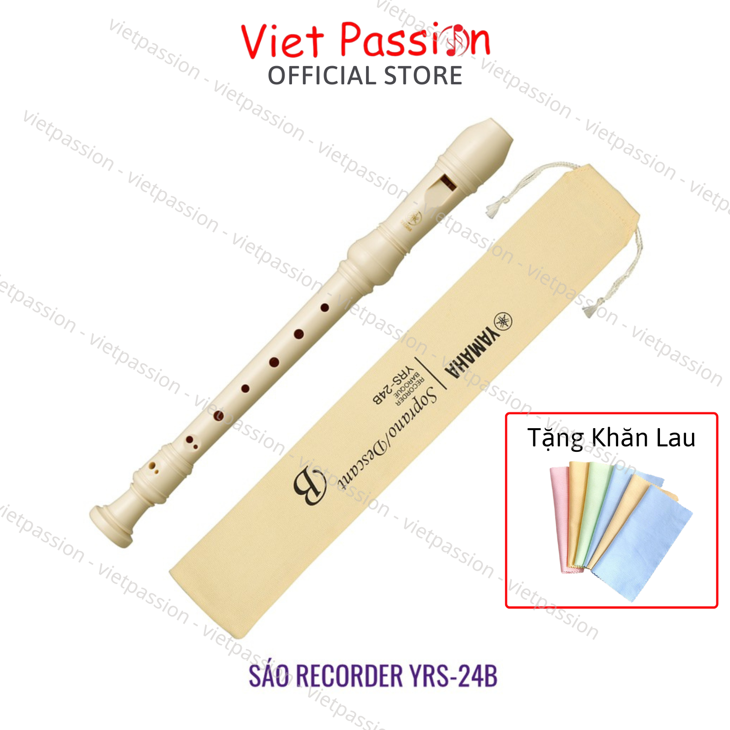Sáo Recorder Soprano Yamaha YRS-24B Tone B dành cho học sinh Viet Passion