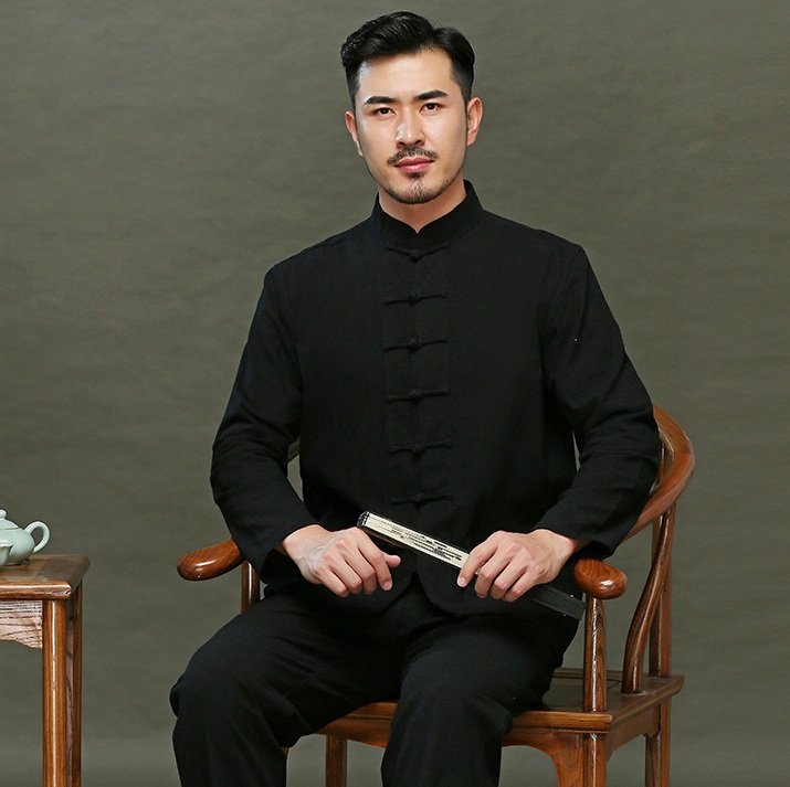 Yêu thương tặng cha - B45 Bộ đũi tay dài trung niên, Rất phù hợp: Chùa chiền, Giao lưu, Dạo phố...Chuẩn chất đũi tự nhiên 100%, dầy dặn, thoáng nhẹ, mềm mát...
