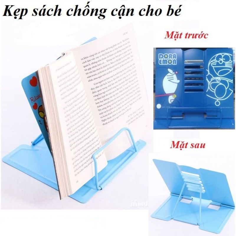 Kệ để sách chống cận cho bé, Kẹp sách chống gù lưng cho bé, kệ chặn sách bằng sắt - Loki Home