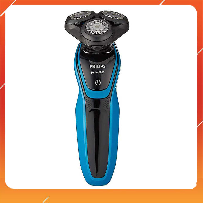 Máy cạo râu chính hãng Philips S5000 S5050 3 lưỡi nội địa Nhật Bản đa năng thông minh dành cho nam, cạo khô và ướt, công suất cao, sạc pin, dễ vệ sinh, màu xanh - đen, bảo hành 2 năm toàn quốc
