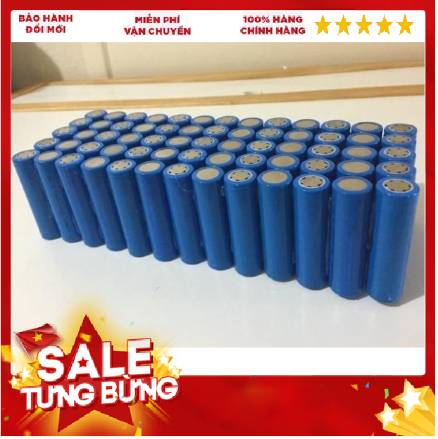 Pin Sạc đầu dẹt dùng cho quạt và đèn pin mini cầm tay tông đơ cắt tóc, chế tạo pin dự phòng 18650 - 3.7V