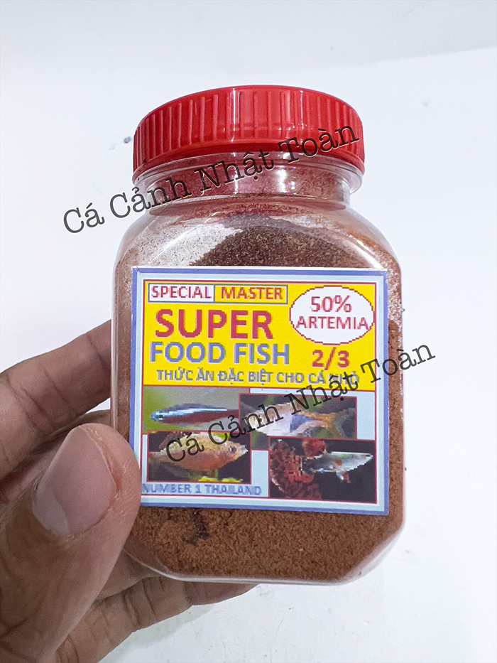 THỨC ĂN SUPER FOOD 2/3 FISH SPECIAL MASTER THÁI LAN CHO CÁ CẢNH 50% ATERMIA HỦ 50G