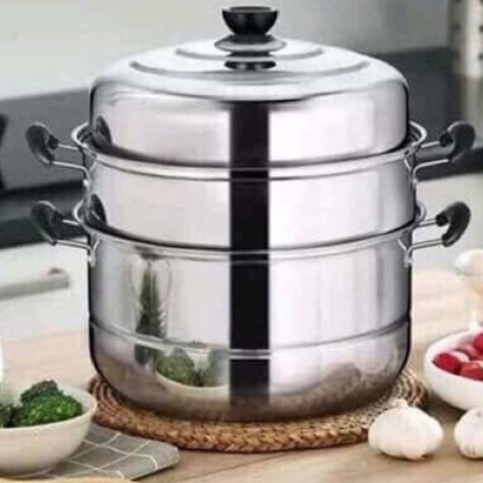 Nồi xửng hấp inox 3 tầng - 28cm