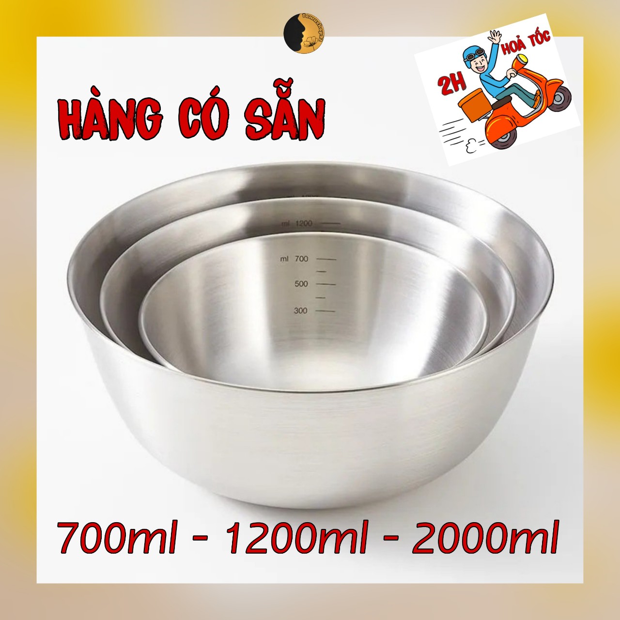 Âu trộn bột tamushop92 tô thố inox trộn bột bát thau làm bánh bi014