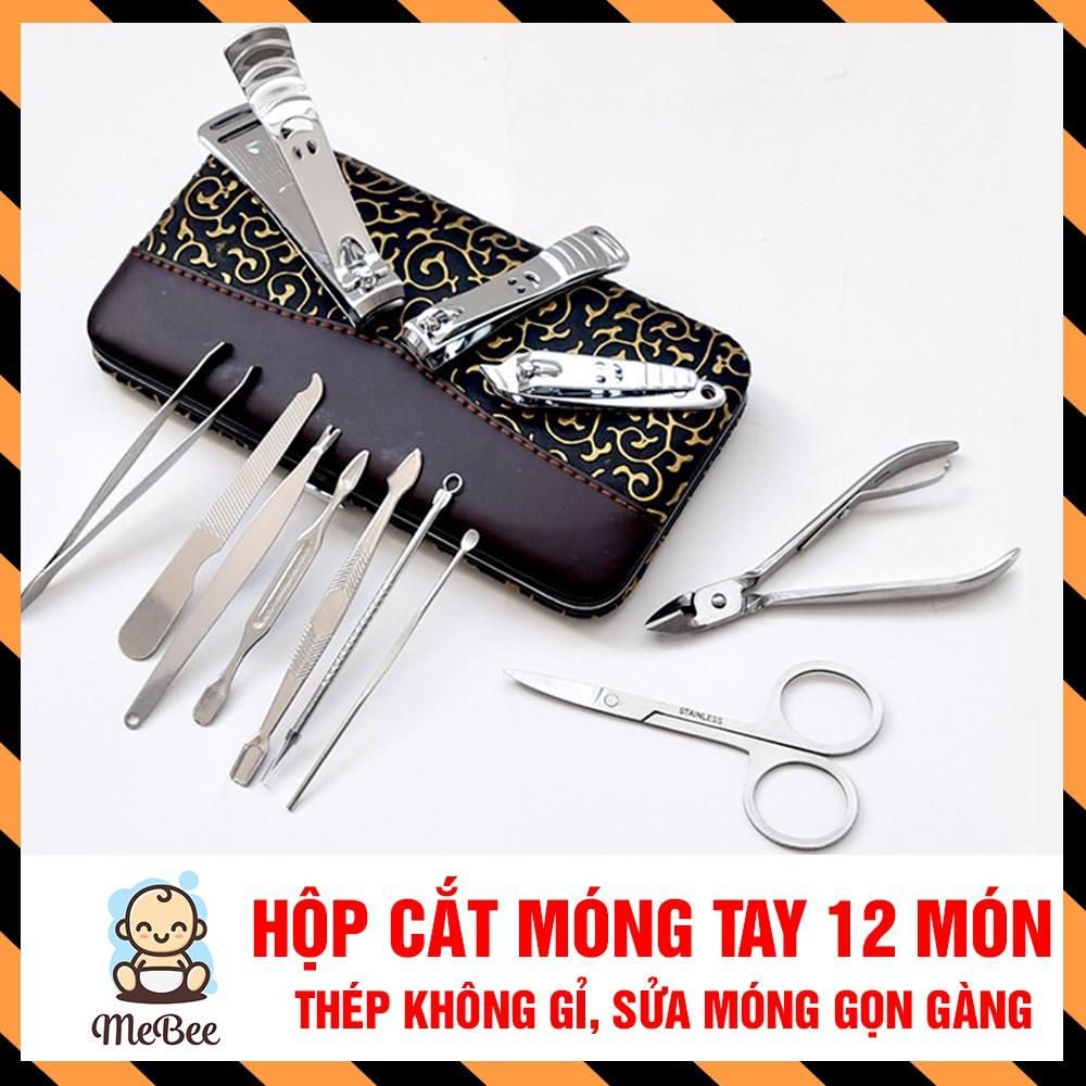 Cắt móng tay người lớn, hộp dụng cụ cắt móng tay 12 chi tiết SHOPMEBEE