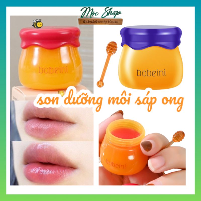 Son dưỡng căng mọng môi sáp ong bobeini