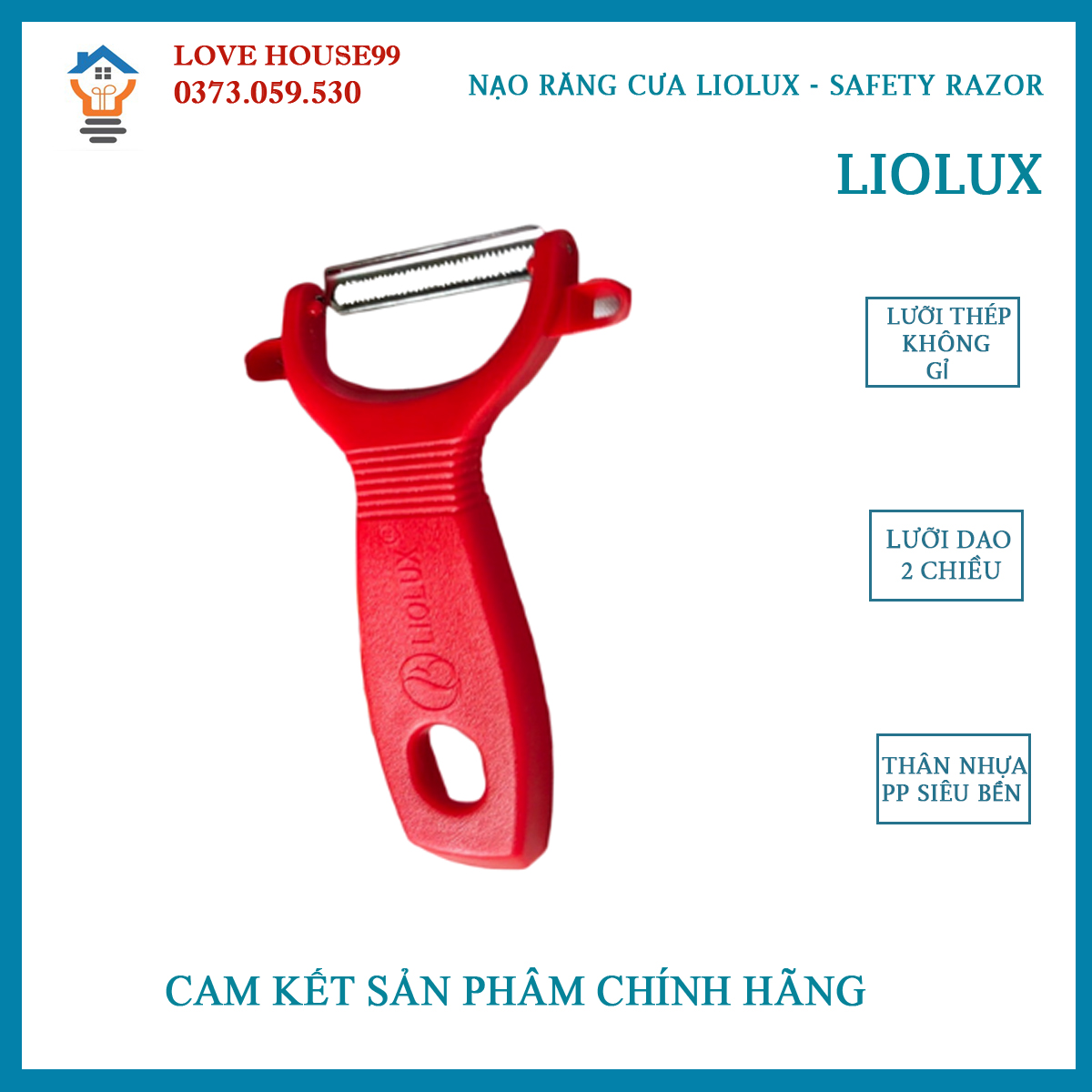 Dao bào rau củ đa năng nạo răng cưa LIOLUX