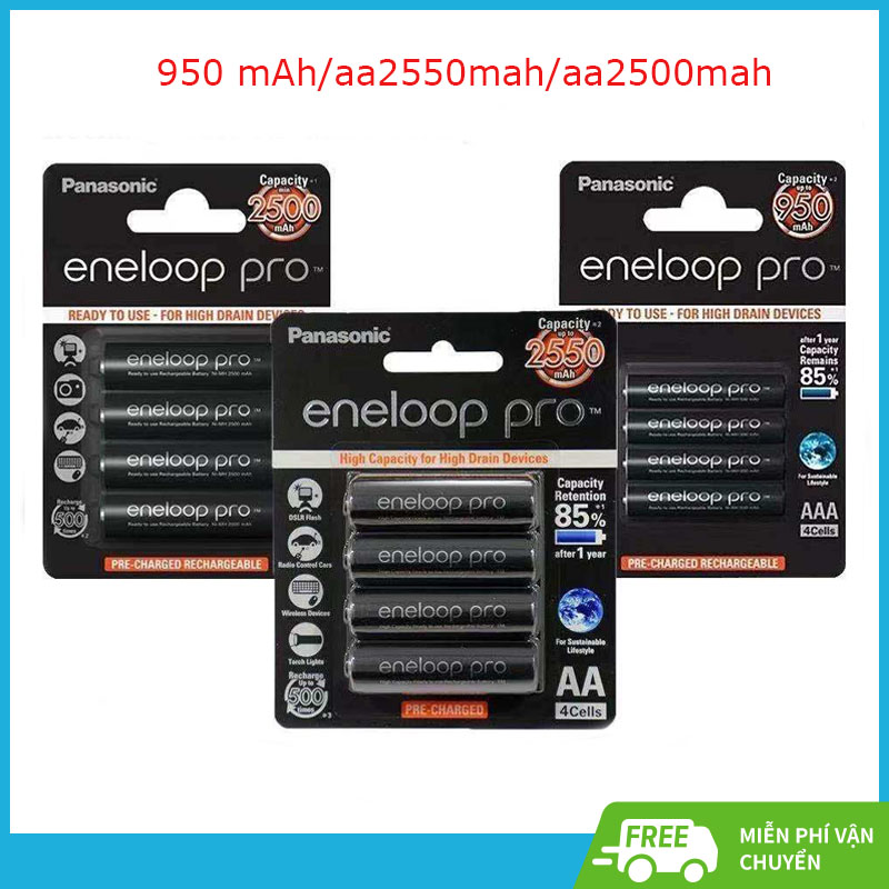 Panasonic eneloop pro aaa chính hãng pin sạc 950 mah/aa2550mah/aa2500mah 1.2v no. 5/no. 7