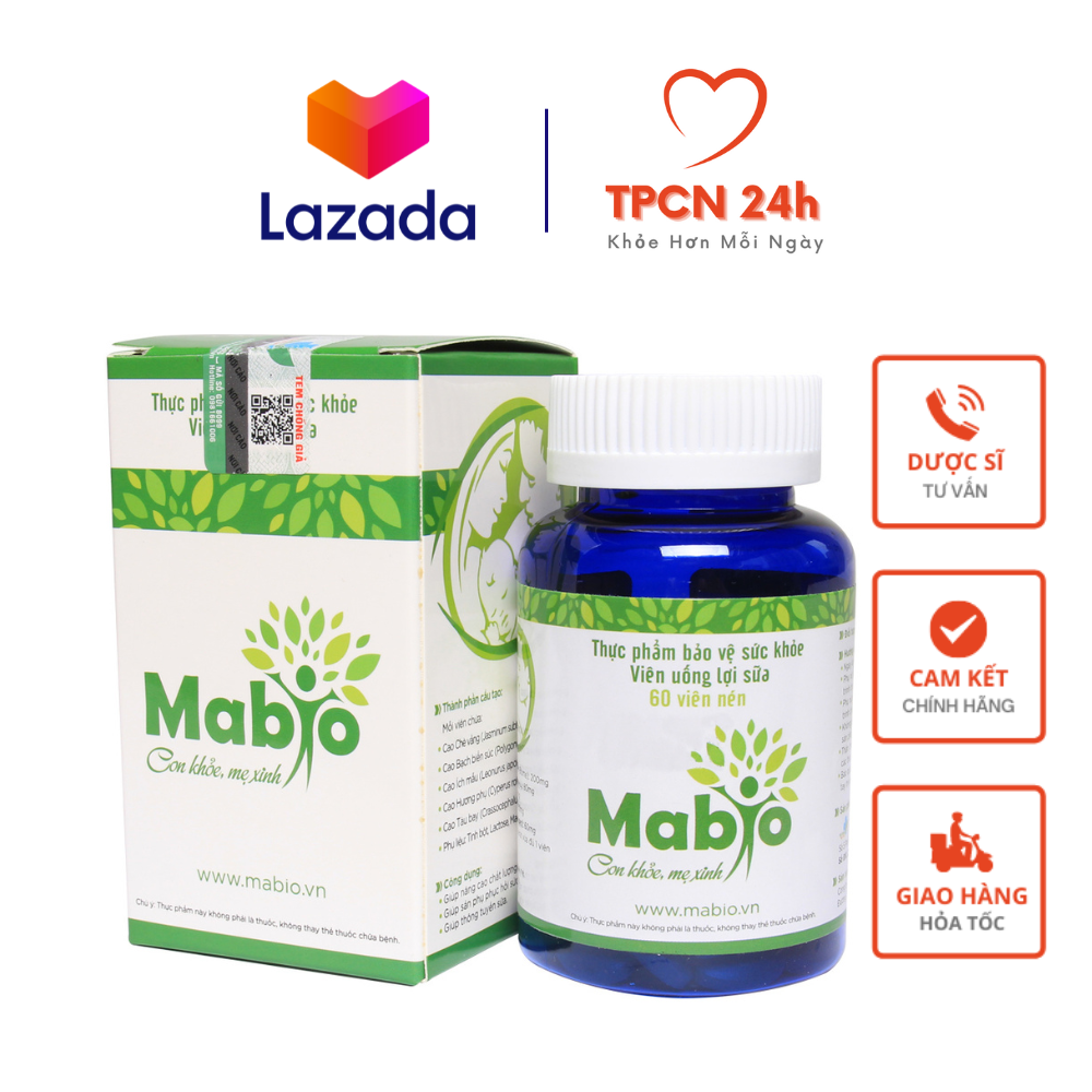 Combo 2 hộp Lợi Sữa MABIO tăng chất lượng sữa mẹ