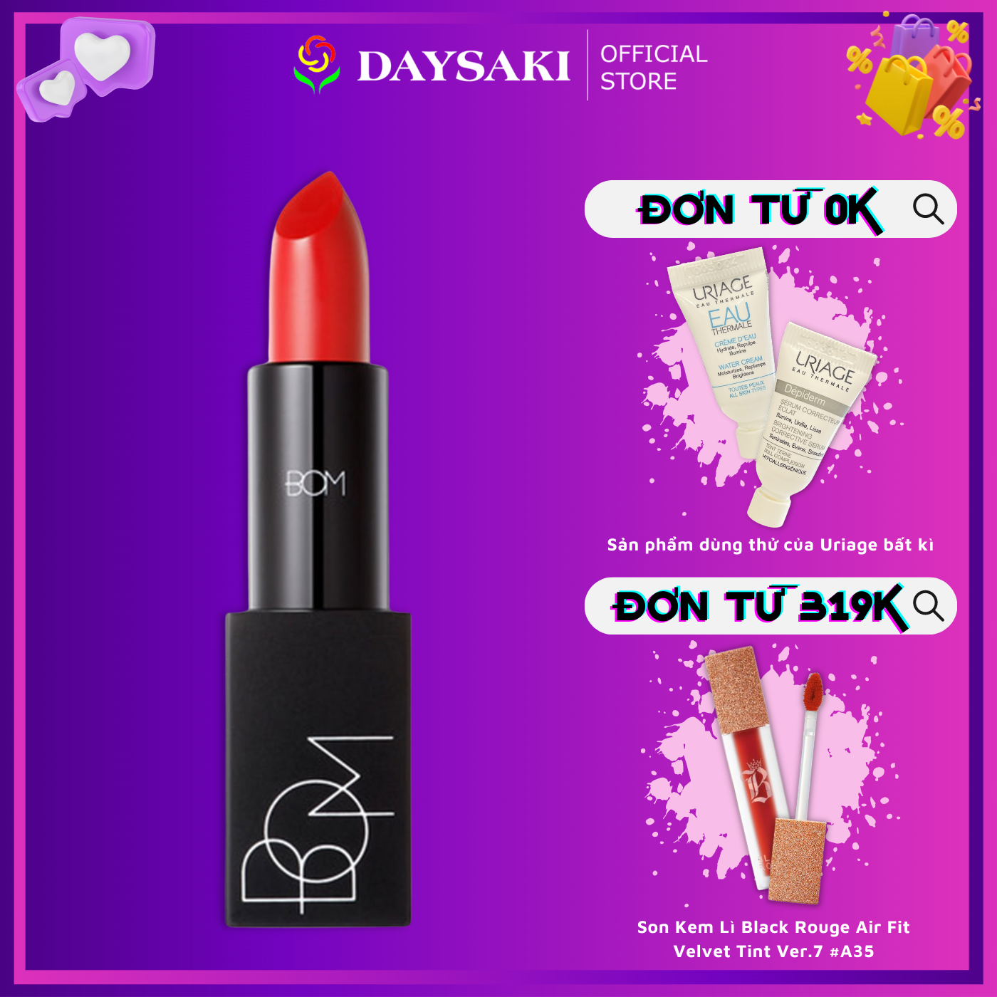 Bom son lì my lipstick #802- my cherry red - đỏ cherry 3.5g