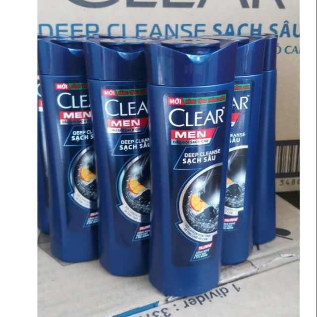 Combo 2 chai dầu gội Clear Men 3in1 70g, dầu gội sạch gàu ngăn rụng tóc