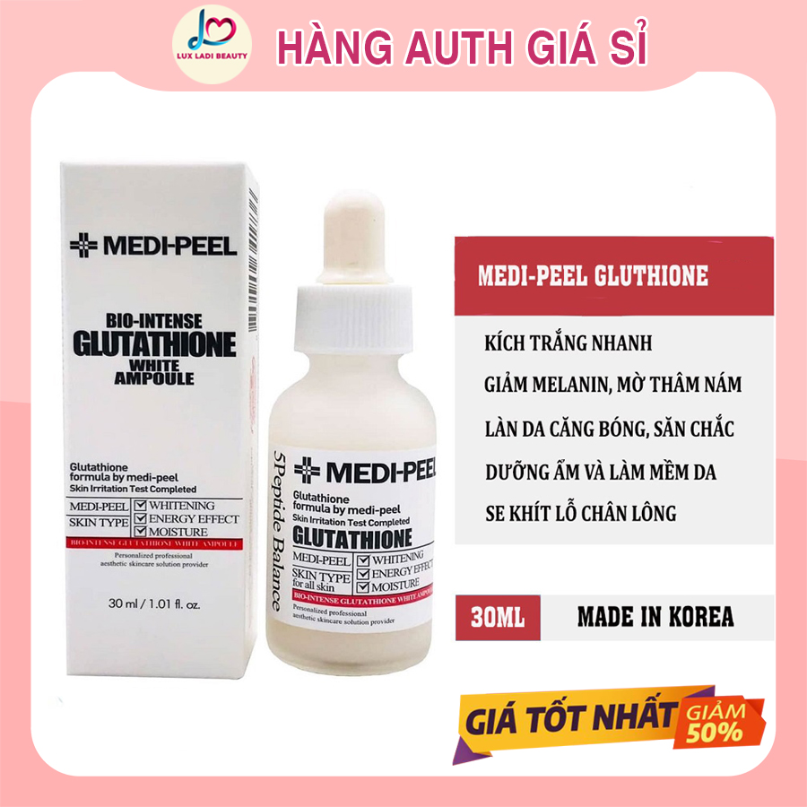 Tinh chất dưỡng trắng da Medi-Peel Glutathione White Ampoule 30ml Hàn Quốc giảm thâm trẻ hoá da