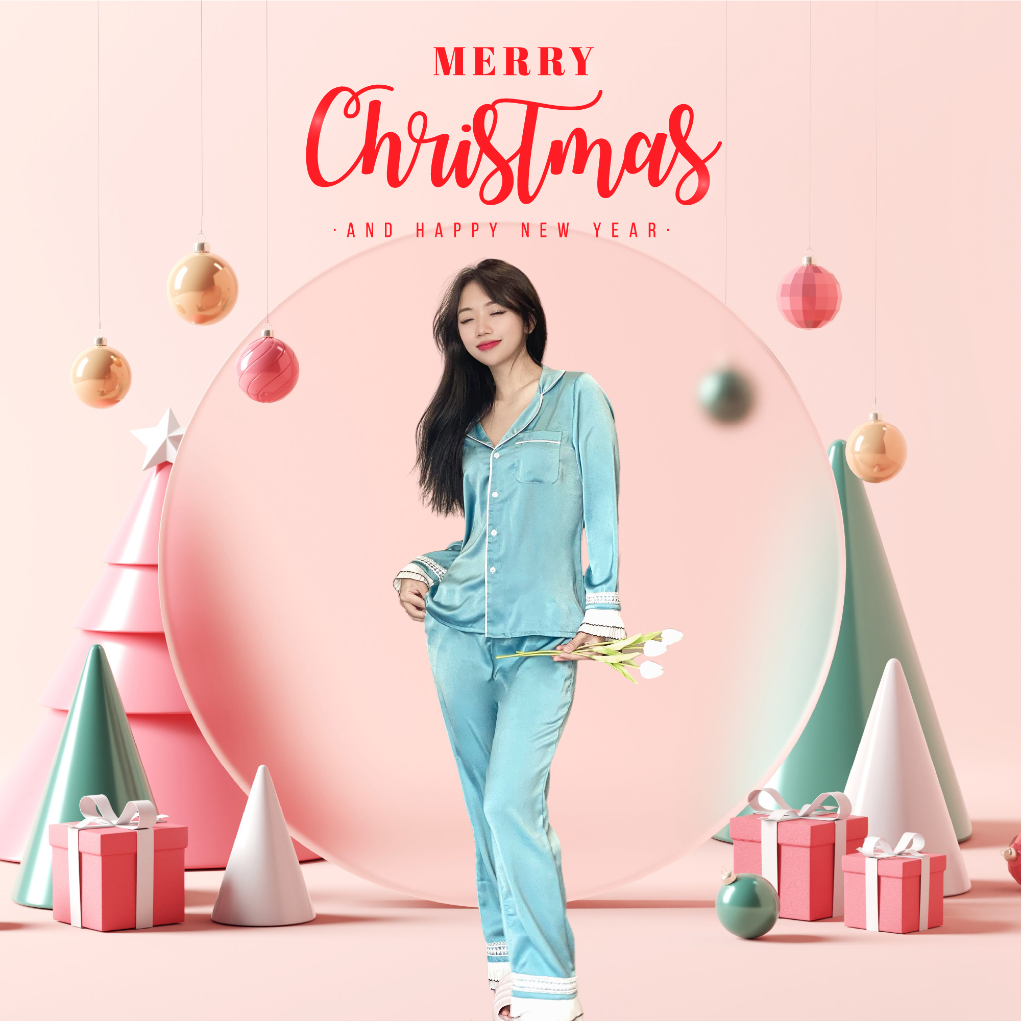 Bộ đồ ngủ pijama lụa ngọc trai cao cấp elegant - bộ đồ ngủ nữ mặc nhà dài tay kiểu dáng ngọt ngào el2201
