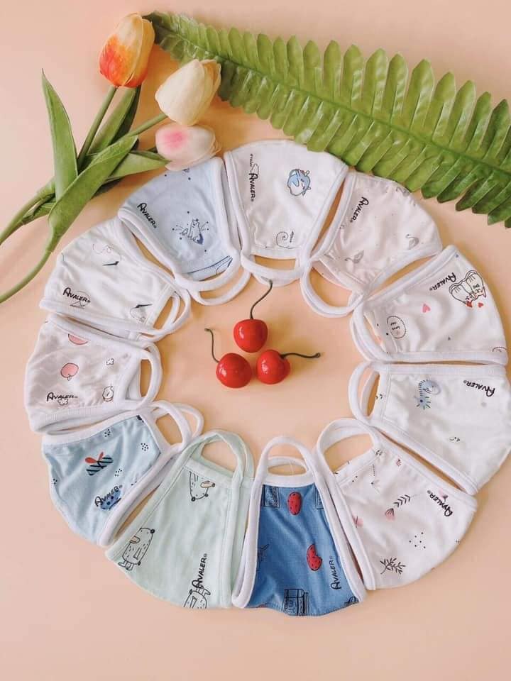 Set 2 khẩu trang sợi tre Avaler cho bé