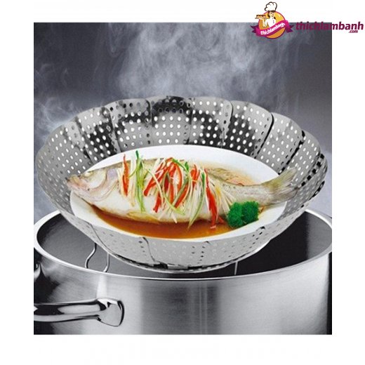 Khay Hấp Xòe Đa Năng, Vỉ Hấp Bánh Inox