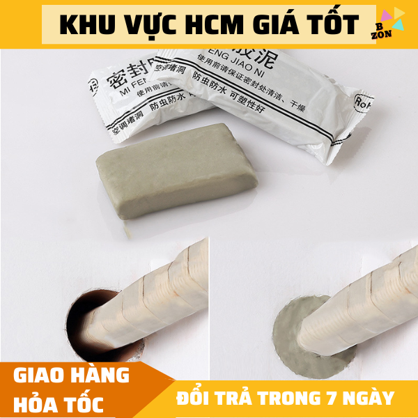(HCM) Keo xi măng dẻo bịt tường, đất sét vá lỗ tường khe hở vết nứt ống nối điều hòa chống thấm nước