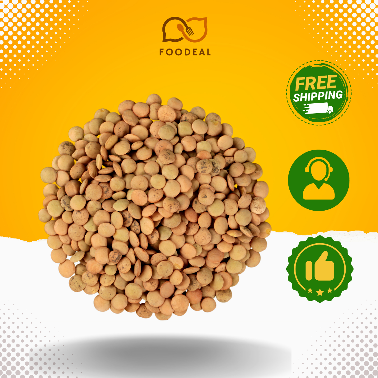 500g Đậu lăng nhập khẩu nguyên hạt - Lentil peas - Lăng đỏ Red lentil - Lăng xanh Green Lentil - Lăng nâu Brown Lentil