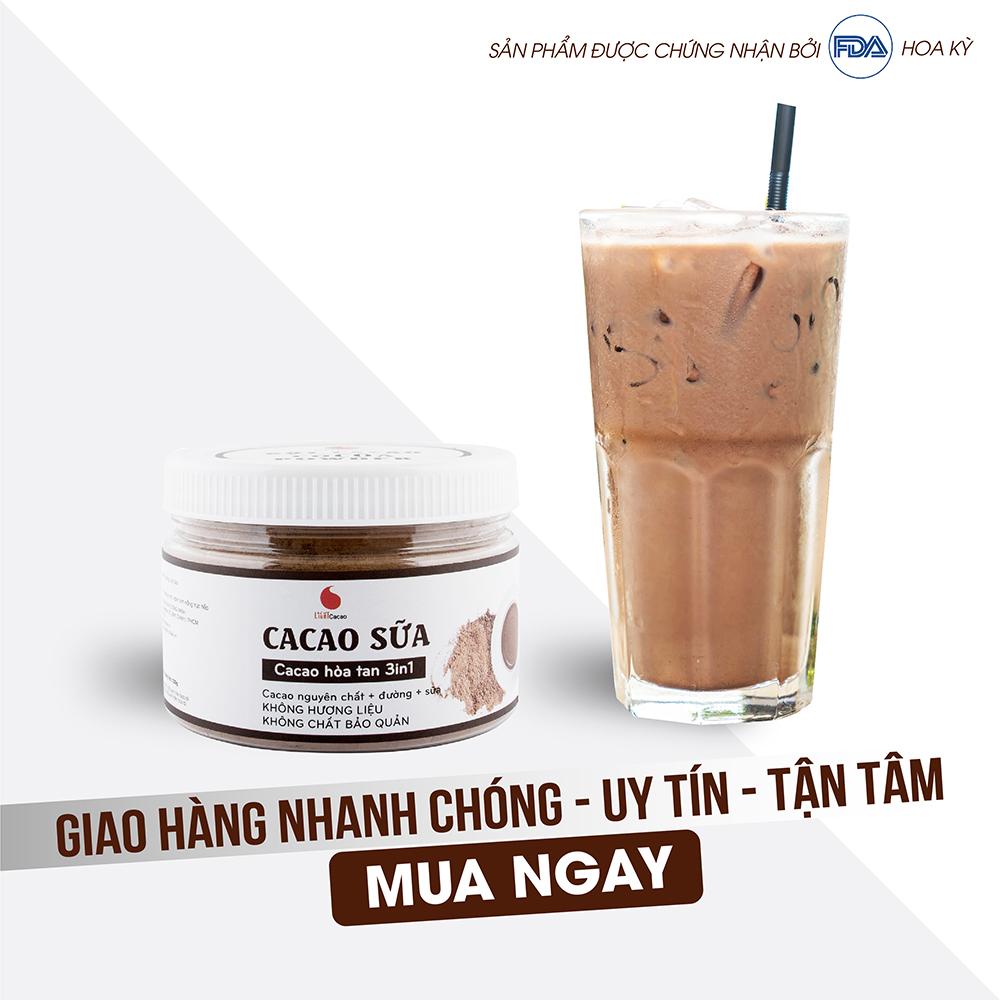 Bột Cacao sữa tiện lợi Light Coffee vị đậm đà không hương liệu Hũ 230g