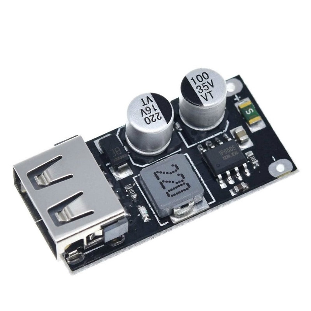 Mạch hạ áp buck 6-32v xuống 5v hỗ trợ sạc nhanh qc3.0