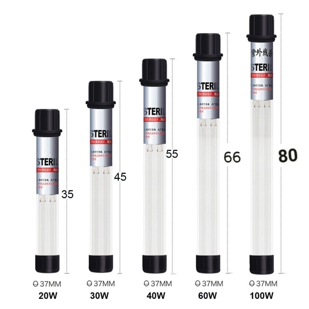 Đèn uv công suất 20w,30w,40w,60w100w diệt tảo khuẩn hồ cá,bể cá cảnh,hồ cá coi