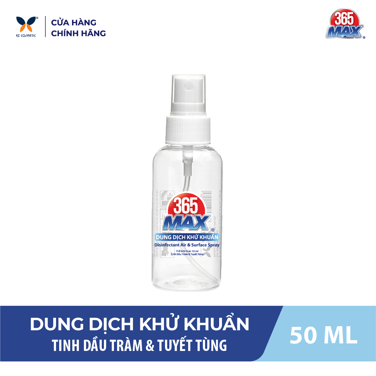 Dung Dịch Khử Khuẩn Tinh Dầu Tràm và Tuyết Tùng Thiên Nhiên 365MAX - Khử khuẩn hiệu quả và toàn