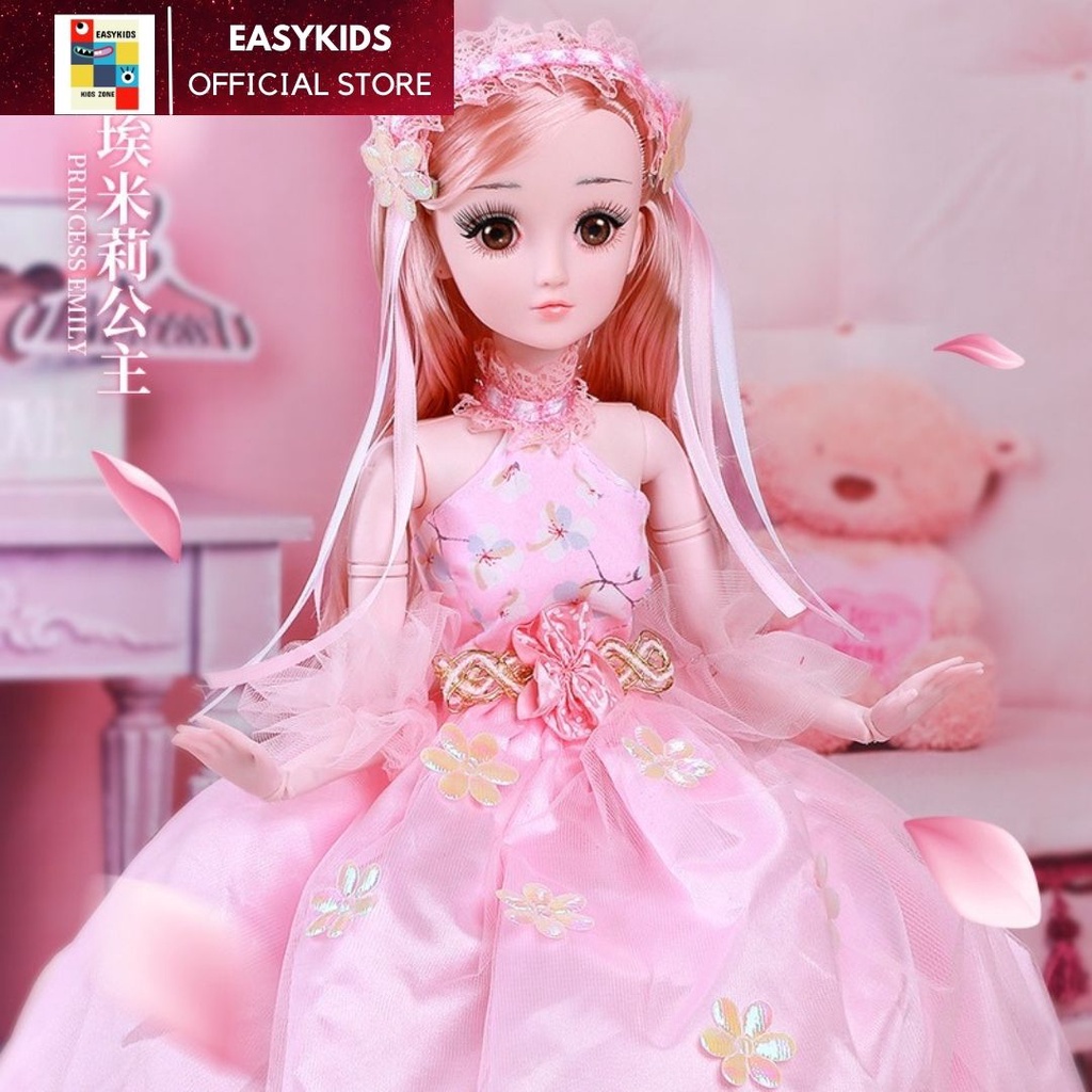 Búp bê, Đồ chơi Búp Bê Công chúa Barbie cỡ lớn cao 60cm phiên bản có nhạc tặng kèm 3 trang phục và phụ kiện