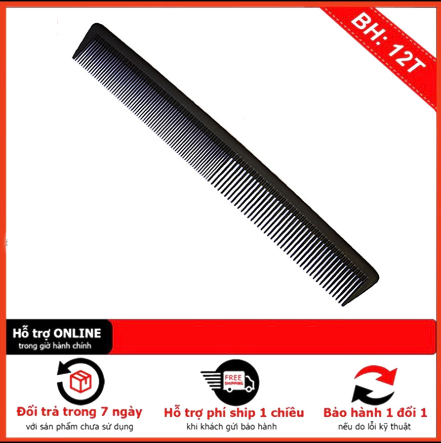 Lược cắt tóc nam toni&guy carbon 06100 cực bám tóc - lược dà 21cm hớt tóc cho barber pro