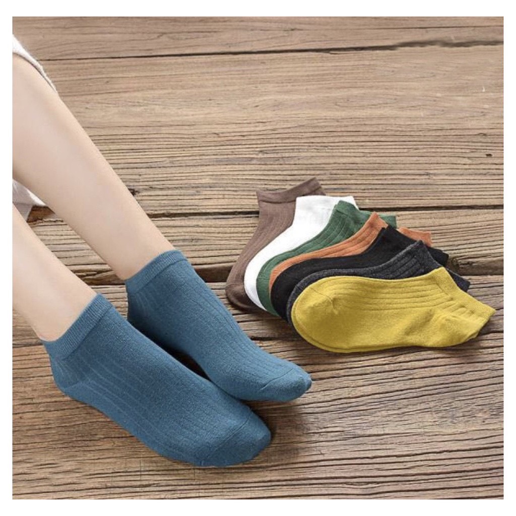 Set 10 đôi tất nữ Vintage- tất hài - tất cổ ngắn có chống tụt