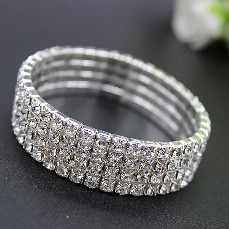 Lắc tay nữ đính đá lấp lánh 4 vòng atl013