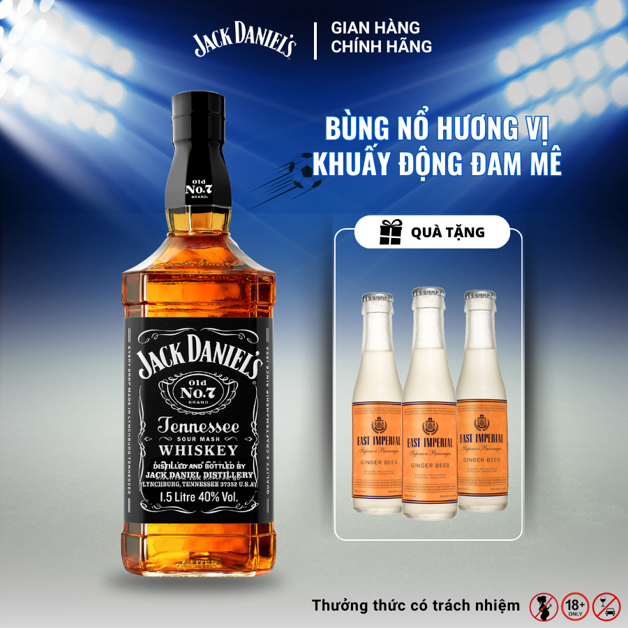Rượu whiskey jack daniel's old no.7 nồng độ alc 40% 700ml/1,5l