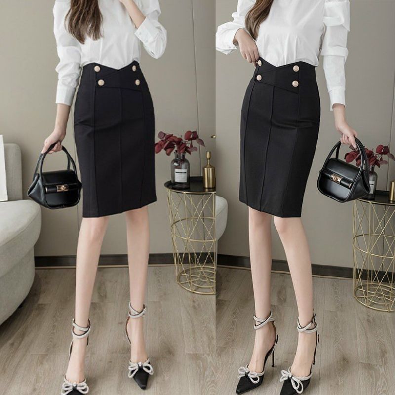 Chân váy công sở bút chì dáng dài, lưng cao phong cách Hàn Quốc - VannhShop CV0065