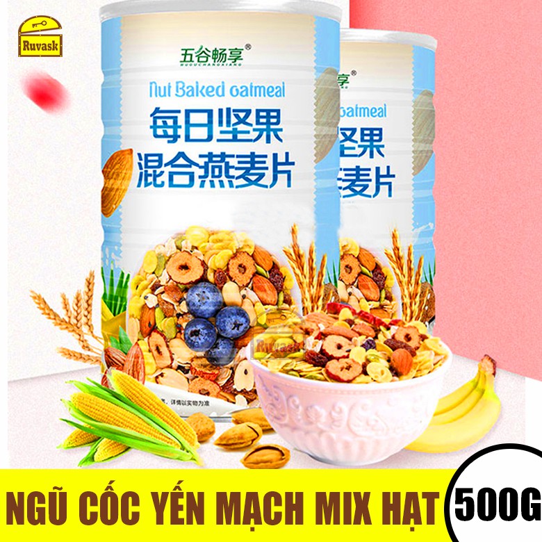 Ngũ cốc giảm cân ăn kiêng mix hạt sữa chua 500g - h.xanh mix hạt500g