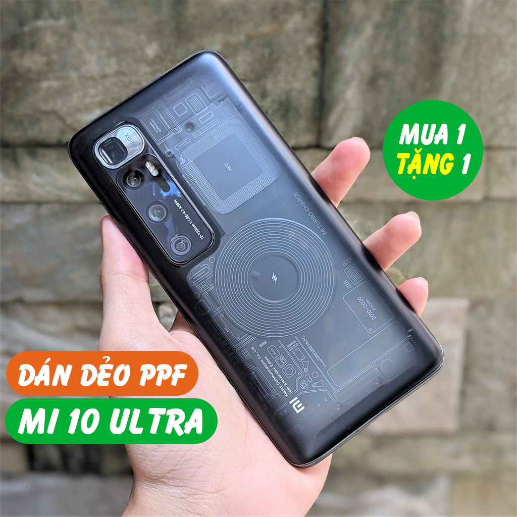 [HCM]Miếng dán PPF cho Xiaomi Mi 10 Ultra bảo vệ toàn diện (Tặng 1 Miếng Dự Phòng).