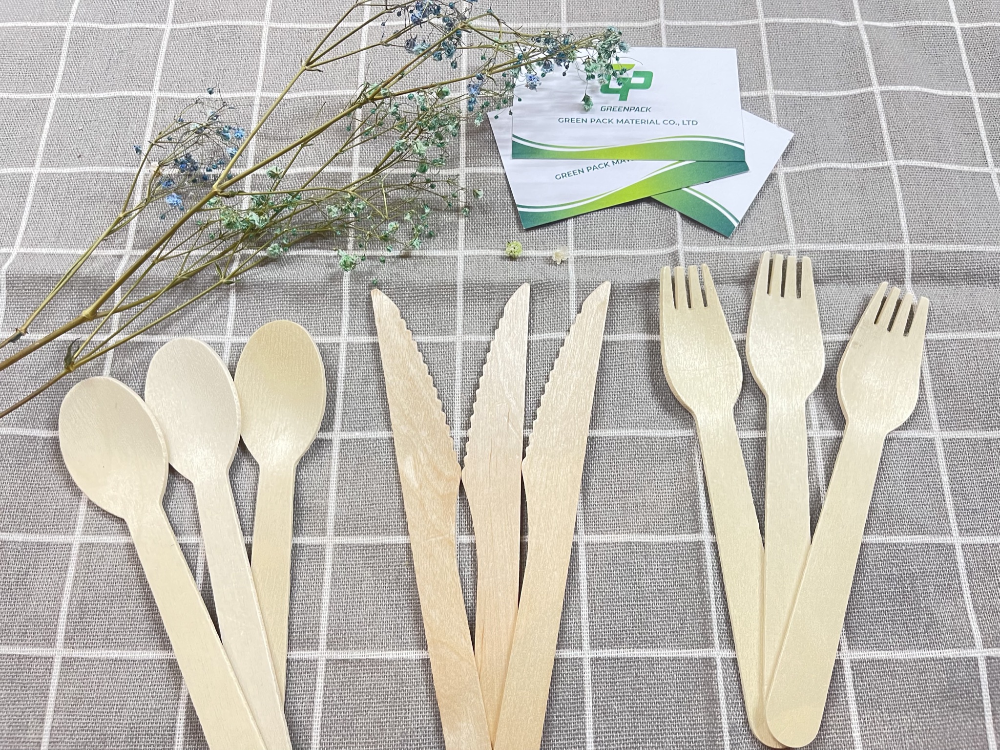 ( bán sỉ) Thùng 1000 cái Muỗng/Nĩa/Dao/Đũa Gỗ dùng 1 lần cho thức ăn mua mang về