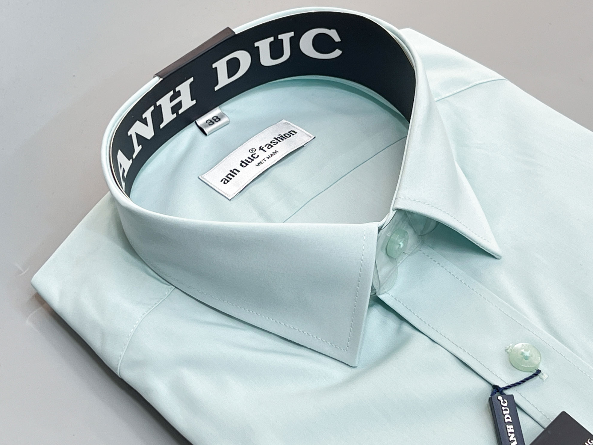 Áo sơ mi nam tay dài cotton 35/65 | anh đức fashion