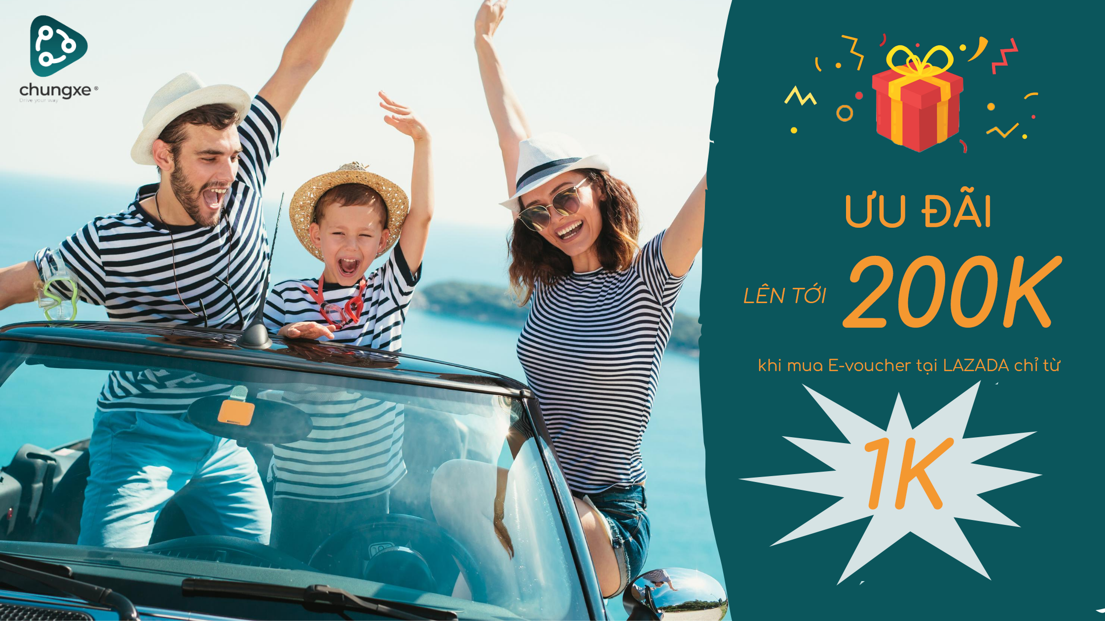 [Thuê xe tự lái] Voucher cực "sốc" - Với 1K giảm đến tối đa 200K